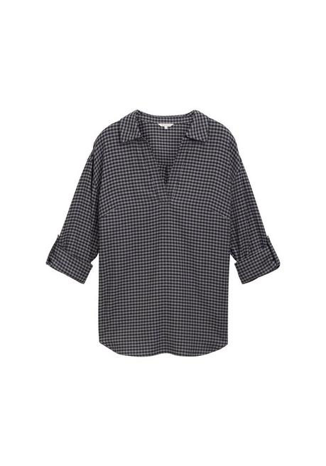 TOM TAILOR Plus Karierte Flanell-Tunika mit Hemdkragen - dunkelgrau kariert sheego Lagerräumung