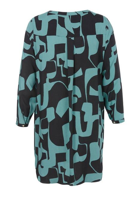 VIA APPIA DUE Longtunika mit grafischem Alloverdruck - indigo gemustert sheego Top Angebot