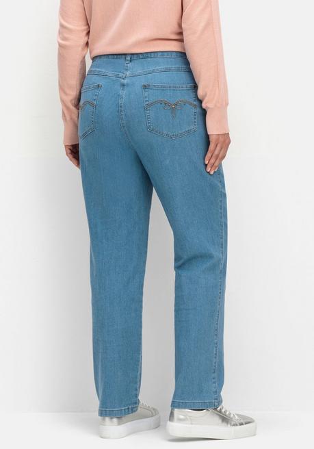 sheego x Collection L. Gerade Jeans in 5-Pocket-Form - light blue Denim sheego Kauf eins, bekomm eins gratis