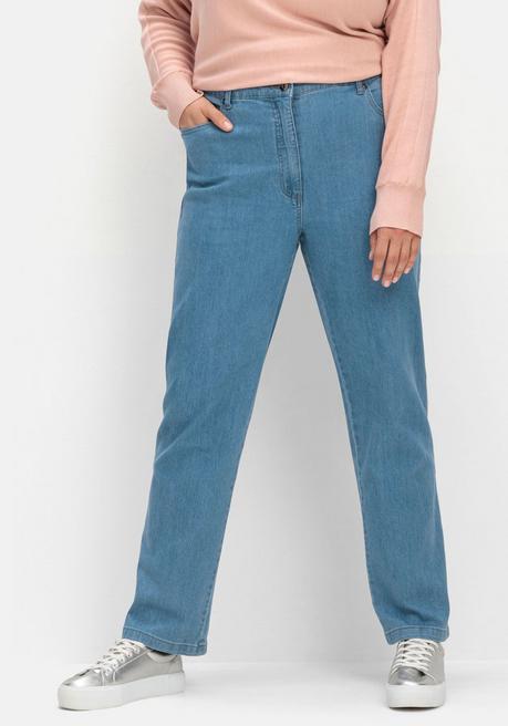sheego x Collection L. Gerade Jeans in 5-Pocket-Form - light blue Denim sheego Kauf eins, bekomm eins gratis