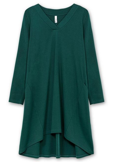 sheego Kleid aus Interlock, mit verlängerter Rückenpartie - tiefgrün sheego Neueste Stile