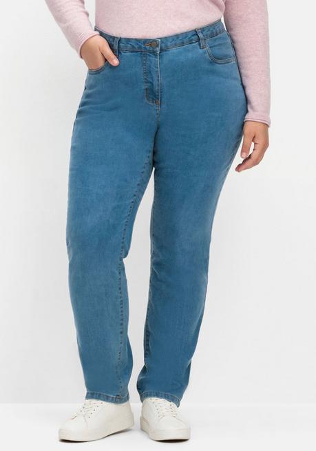 sheego Gerade, innen weich angeraute Thermojeans - blue Denim sheego 2025