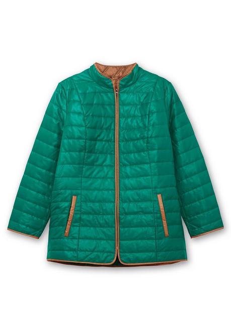 sheego Steppjacke mit Stehkragen und Kontrastdetails - tannengrün sheego Outlet