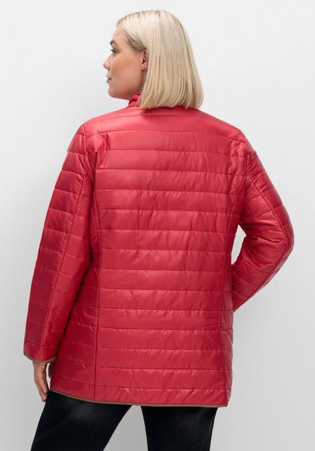 sheego Steppjacke mit Stehkragen und Kontrastdetails - rot sheego Auslauf