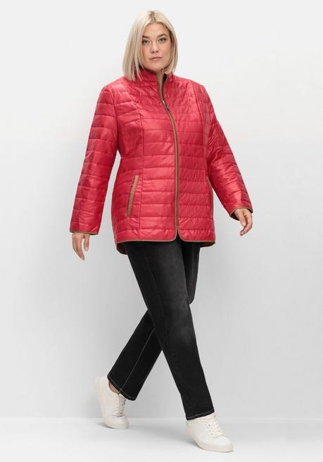 sheego Steppjacke mit Stehkragen und Kontrastdetails - rot sheego Auslauf