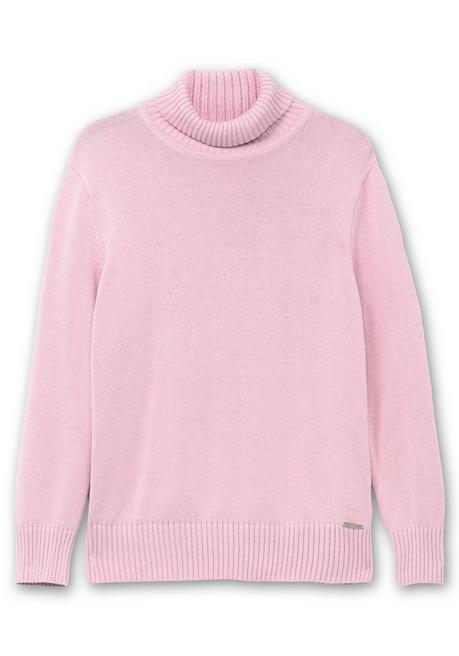sheego Rollkragenpullover mit Rippbündchen - altrosé sheego Fabrikverkauf