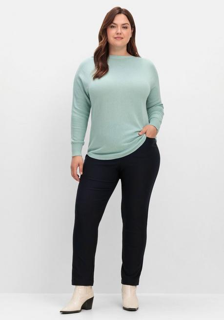 sheego Pullover mit U-Boot-Ausschnitt - mint sheego Kostenloser Versand