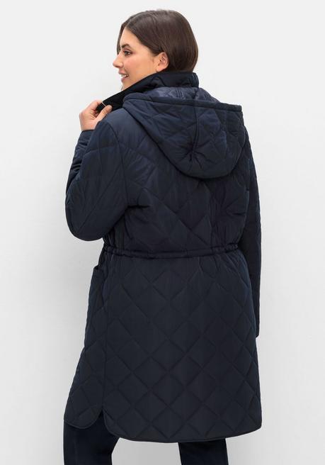 sheego Leichter Steppmantel mit Kapuze - tiefblau sheego Fabrikpreis