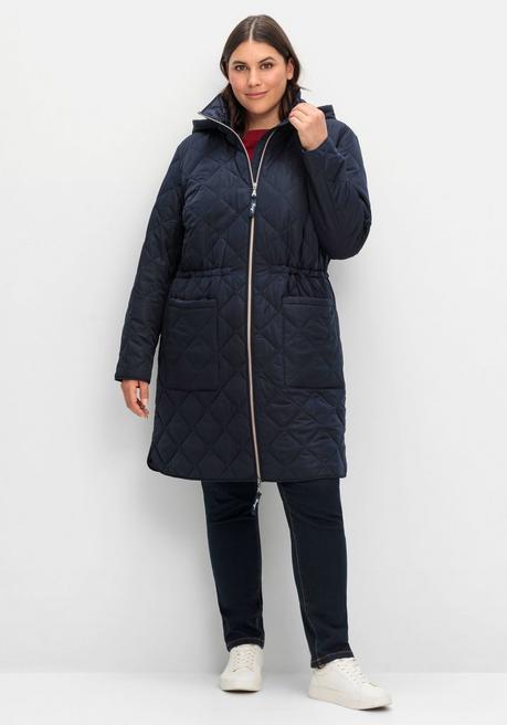 sheego Leichter Steppmantel mit Kapuze - tiefblau sheego Fabrikpreis