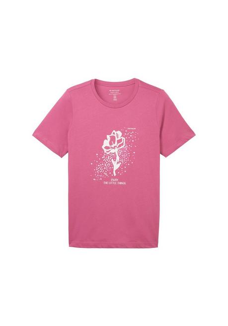 TOM TAILOR Plus T-Shirt mit platziertem Frontdruck - pink bedruckt sheego Versandkostenfrei
