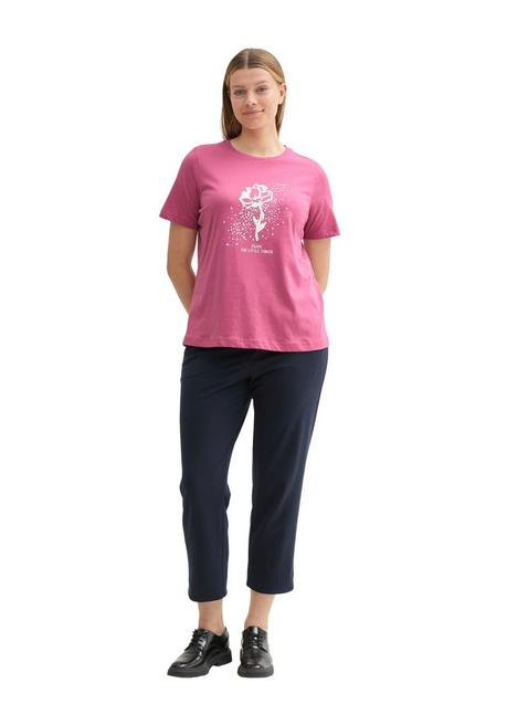 TOM TAILOR Plus T-Shirt mit platziertem Frontdruck - pink bedruckt sheego Versandkostenfrei