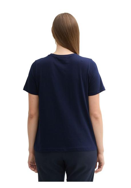 TOM TAILOR Plus T-Shirt mit platziertem Frontdruck - marine bedruckt sheego Großer Ausverkauf