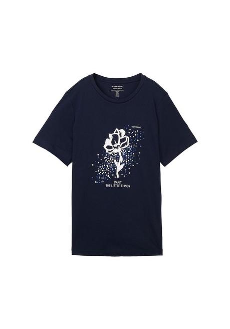 TOM TAILOR Plus T-Shirt mit platziertem Frontdruck - marine bedruckt sheego Großer Ausverkauf