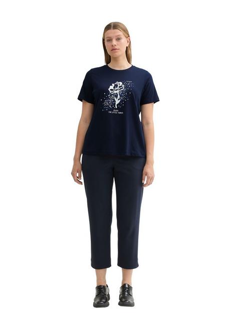 TOM TAILOR Plus T-Shirt mit platziertem Frontdruck - marine bedruckt sheego Großer Ausverkauf
