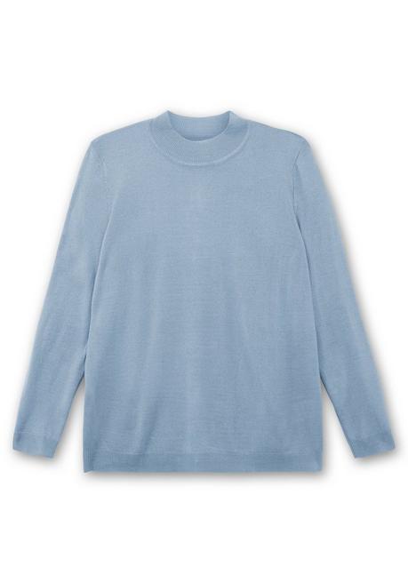 sheego Extraweicher Pullover mit Stehkragen - bleu sheego Muttertagsangebot
