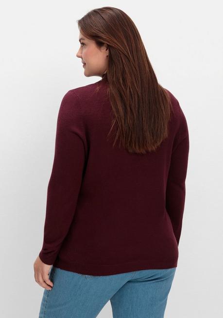 sheego Extraweicher Pullover mit Stehkragen - beere sheego Vatertagsangebot