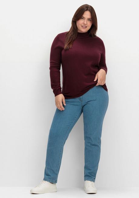 sheego Extraweicher Pullover mit Stehkragen - beere sheego Vatertagsangebot