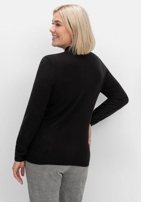 sheego Extraweicher Pullover mit Stehkragen - schwarz sheego Valentinstagsangebot