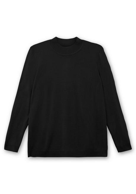 sheego Extraweicher Pullover mit Stehkragen - schwarz sheego Valentinstagsangebot