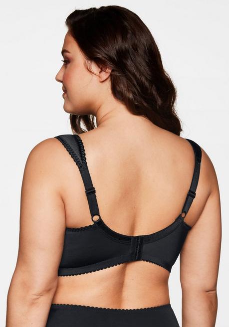 sheego BH ohne Bügel mit breiten wattierten Trägern - schwarz sheego Top Angebot