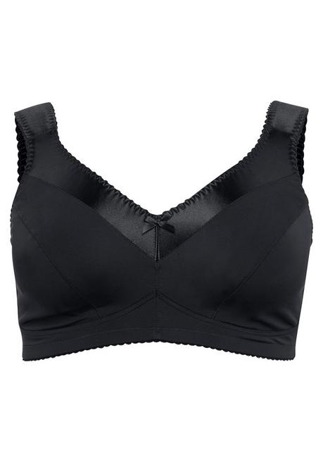 sheego BH ohne Bügel mit breiten wattierten Trägern - schwarz sheego Top Angebot