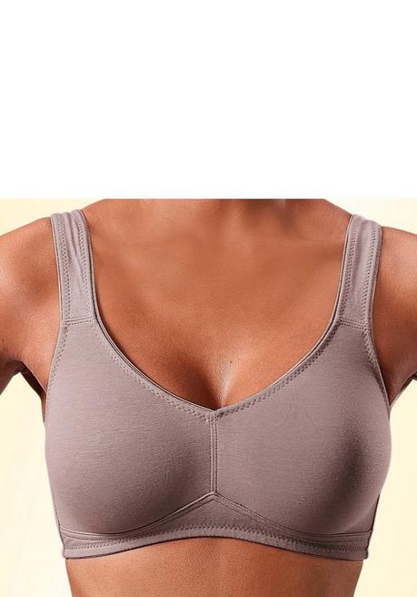 PETITE FLEUR Doppelpack Basic-BHs ohne Bügel - taupe+weiß sheego Große Rabatte