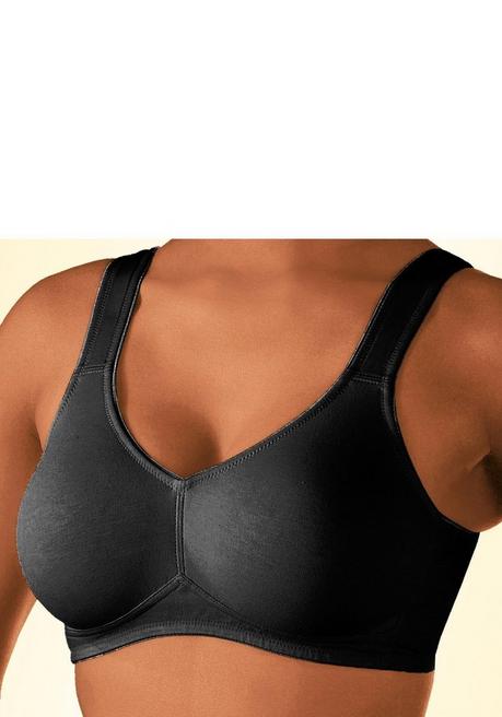 PETITE FLEUR Doppelpack Basic-BHs ohne Bügel - schwarz+weiß sheego Super Sparpreis
