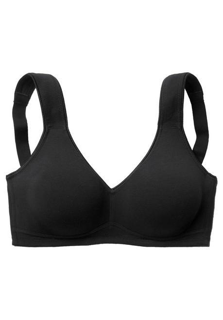 PETITE FLEUR Doppelpack Basic-BHs ohne Bügel - schwarz+weiß sheego Super Sparpreis