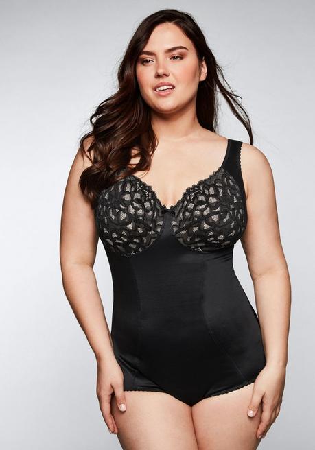 sheego Body ohne Bügel mit leichtem Shape-Effekt - schwarz sheego Vierteljährliche Förderung