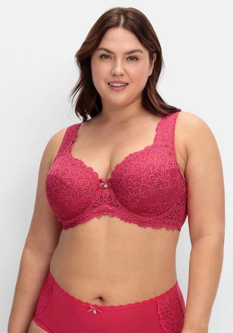 sheego Bügel-BH mit Stickerei-Spitze allover - orchidee sheego Discount Store für neue Produkte