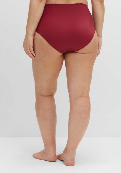 sheego Taillenslip mit transparenter Spitze - burgund sheego Black Friday Preise