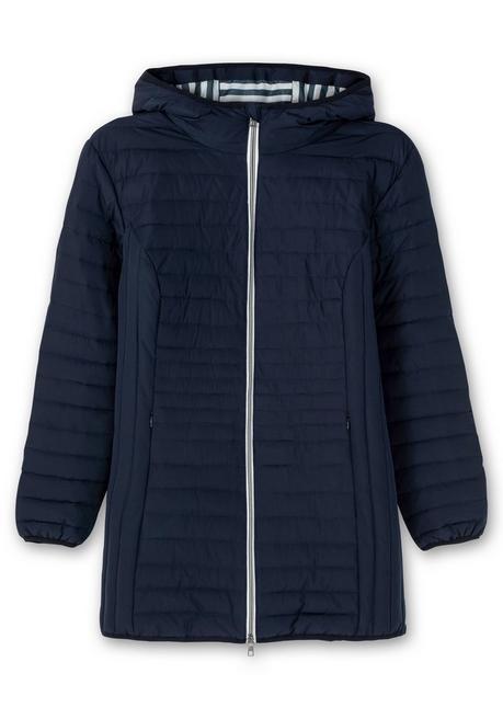 sheego Leicht wattierte Longsteppjacke mit Kapuze - nachtblau sheego Meist gekauft