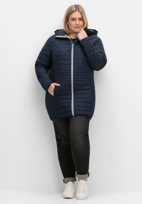 sheego Leicht wattierte Longsteppjacke mit Kapuze - nachtblau sheego Meist gekauft