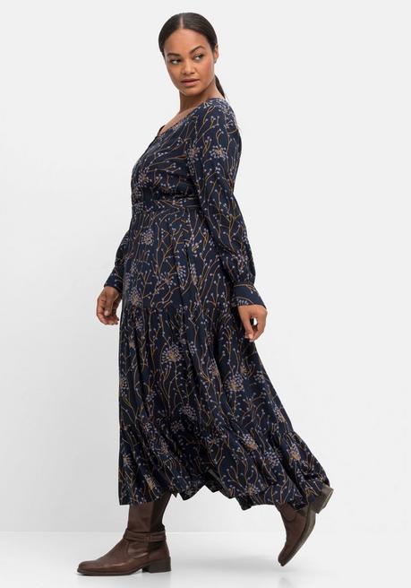 sheego by Joe Browns Maxikleid mit floralem Alloverdruck - nachtblau bedruckt sheego Exklusivangebot