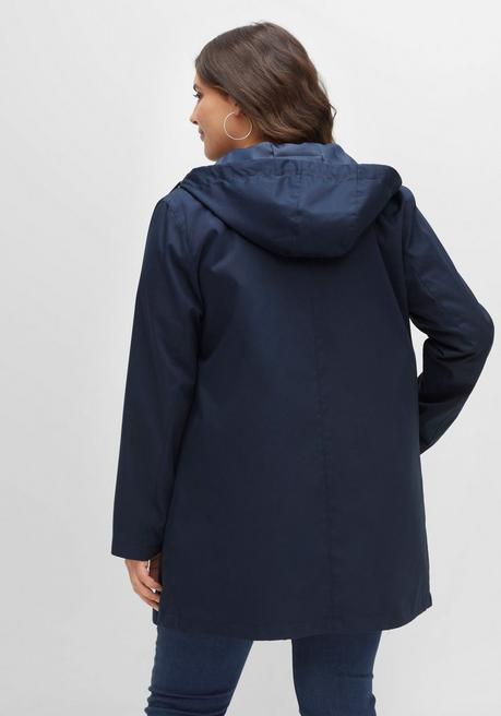 sheego Übergangsjacke in A-Linie, mit Kapuze und Reißverschluss - nachtblau sheego Saisonale Angebote