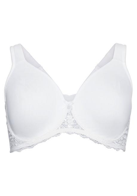 sheego T-Shirt-BH mit Spitze und nahtlosen Cups - weiß sheego JETZT KAUFEN