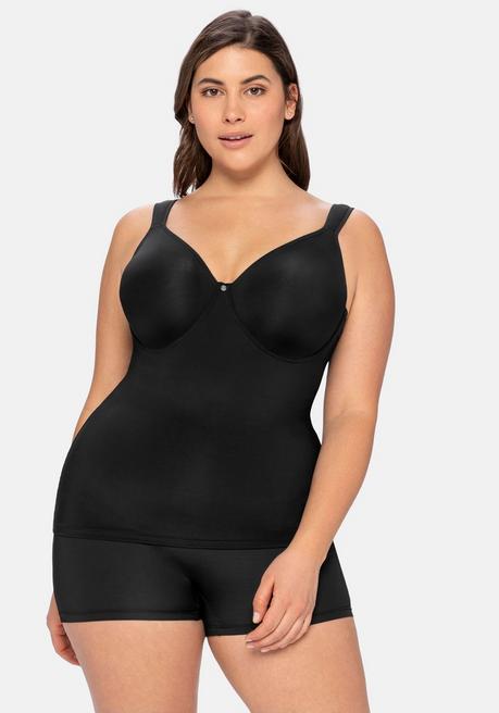 sheego Top aus Microfaser, mit integriertem Bügel-BH - schwarz sheego Neueste Stile