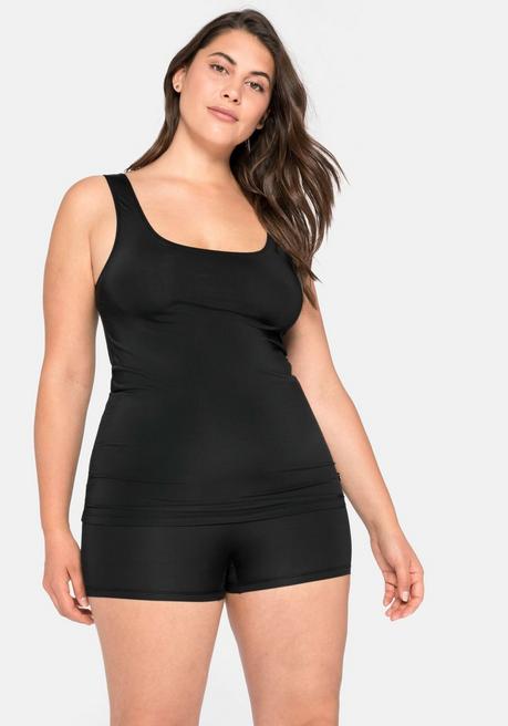 sheego Tanktop in extralanger Form, aus Microfaser - schwarz sheego Sonderangebot der Fabrik