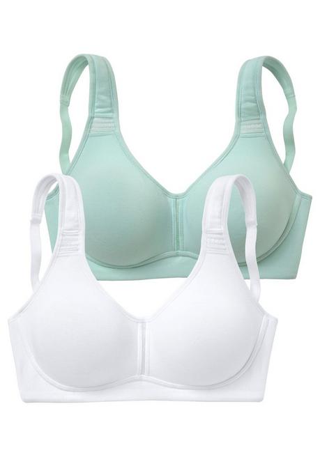 PETITE FLEUR Doppelpack T-Shirt-BHs - mint+weiß sheego Schlussverkauf