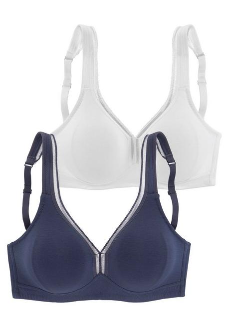 PETITE FLEUR T-Shirt-BH - marine+weiß sheego Günstiger Verkauf