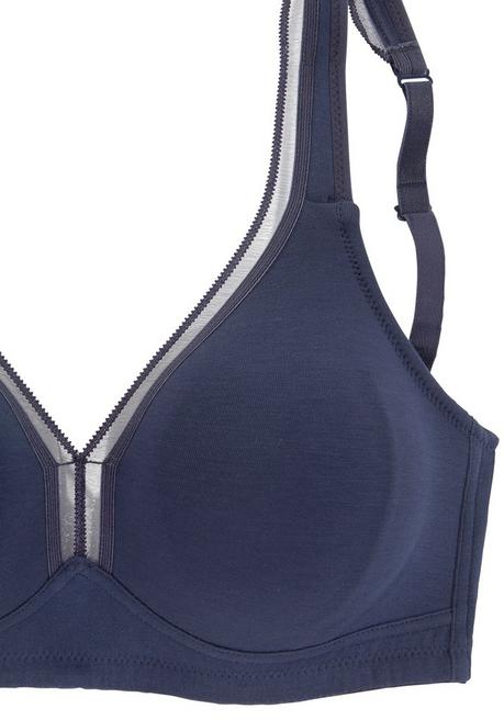 PETITE FLEUR T-Shirt-BH - marine+weiß sheego Günstiger Verkauf