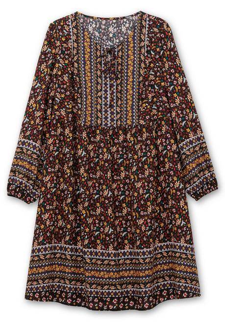 sheego Hängerchen-Kleid im Mustermix, in A-Linie - braun gemustert sheego Valentinstagsangebot