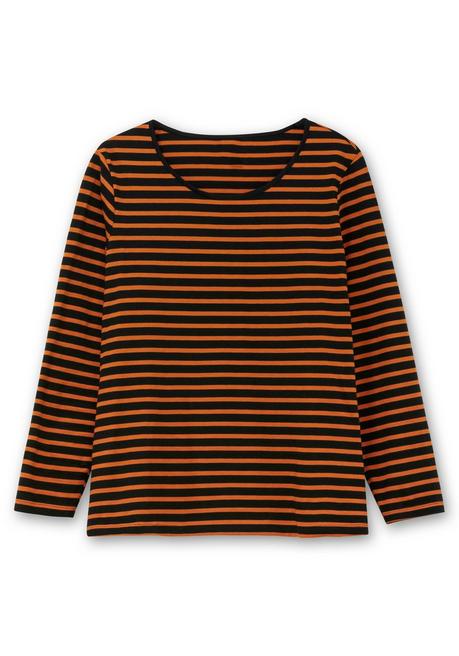 sheego Ringelshirt mit Rundhalsausschnitt - schwarz gestreift sheego Jubiläumsangebot