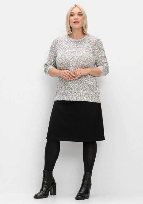 sheego Pullover aus meliertem Effektgarn - anthrazit sheego Neuheiten