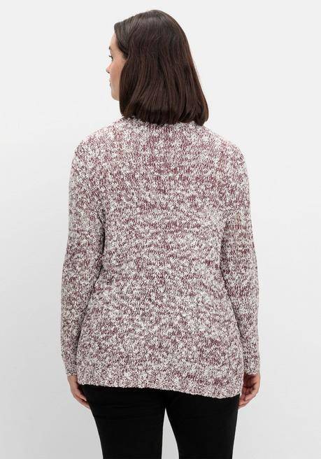 sheego Pullover aus meliertem Effektgarn - burgund sheego Bestseller