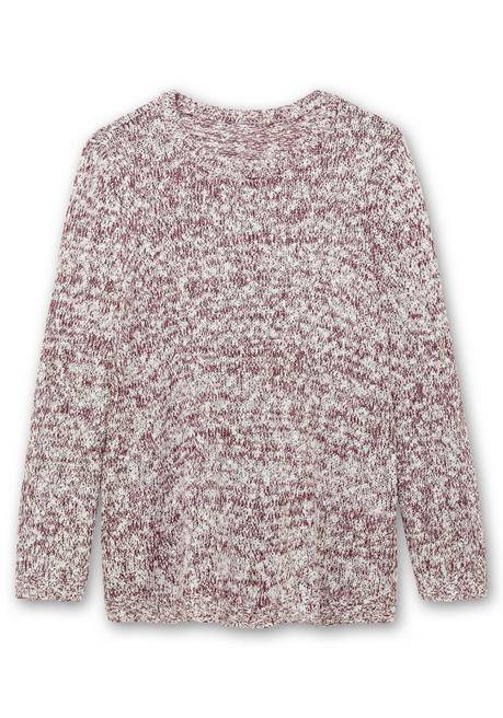 sheego Pullover aus meliertem Effektgarn - burgund sheego Bestseller