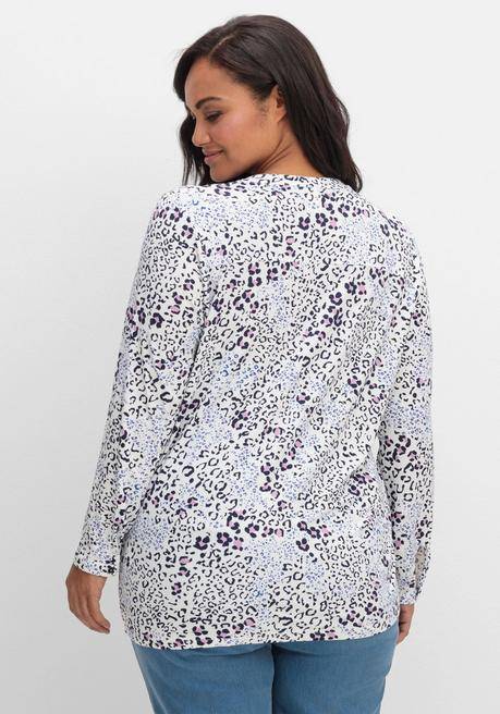 sheego Shirtbluse aus Viskosejersey, mit Animalprint - ecru gemustert sheego Wochenangebot