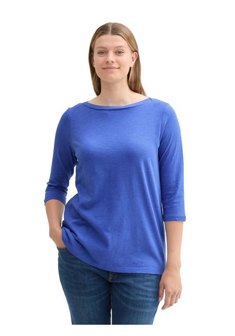 TOM TAILOR Plus 3/4-Arm-Shirt mit U-Boot-Ausschnitt - jeansblau sheego Neueste Stile