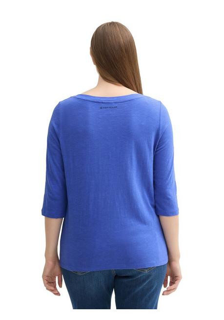 TOM TAILOR Plus 3/4-Arm-Shirt mit U-Boot-Ausschnitt - jeansblau sheego Neueste Stile