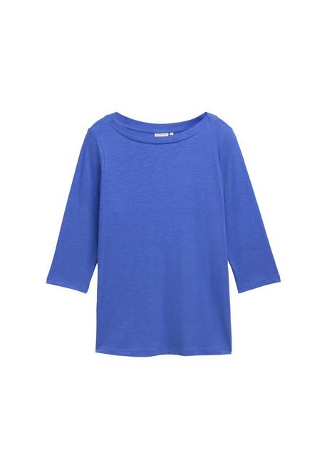 TOM TAILOR Plus 3/4-Arm-Shirt mit U-Boot-Ausschnitt - jeansblau sheego Neueste Stile